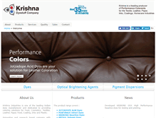 Tablet Screenshot of krishnadyes.net